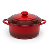 Kook Mini Casserole Dishes & Lids, Ceramic, 12 oz,