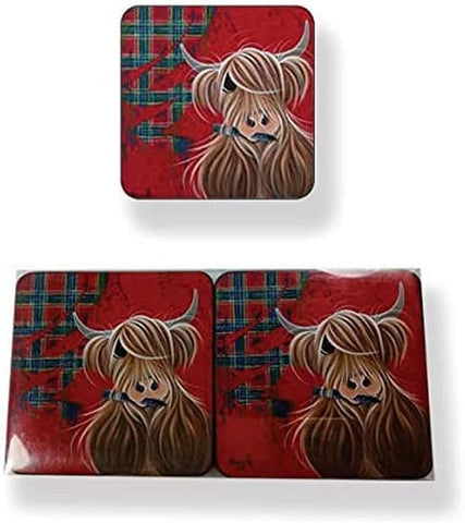 Tartan Paint Coaster Set