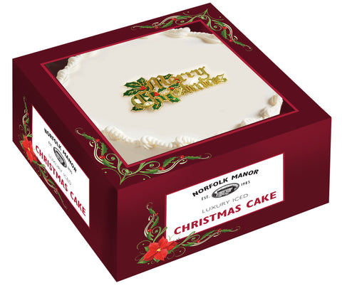 Norfolk Manor Top Iced Christmas Fruit Cake
