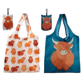 Foldable Reusable Shopping Bag - Highland Coo Cow