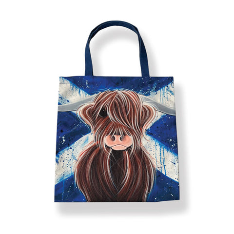 Highland Coo Cotton Canvas Bag