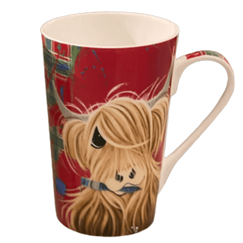 McMoo Tartan Paint Mug