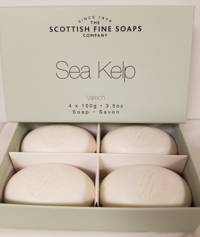 Boxed Sea Kelp Scottish Fine Soap 4 Pack