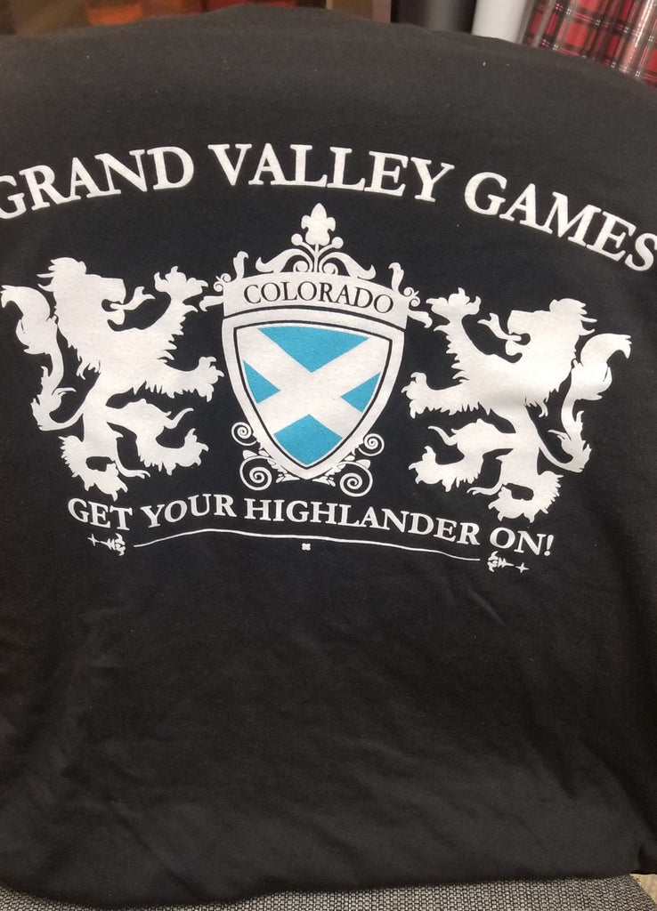 Grand Valley Highland Games " Get your Highlander On" T-shirts