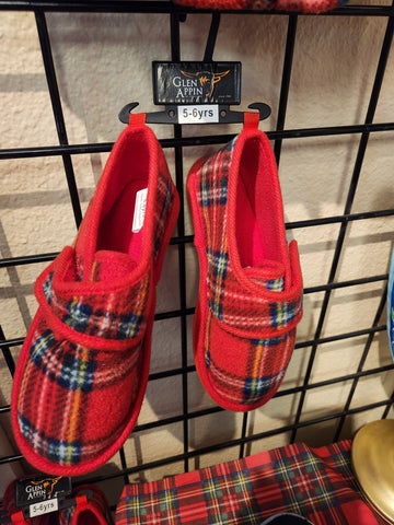 Kids Tartan Slippers