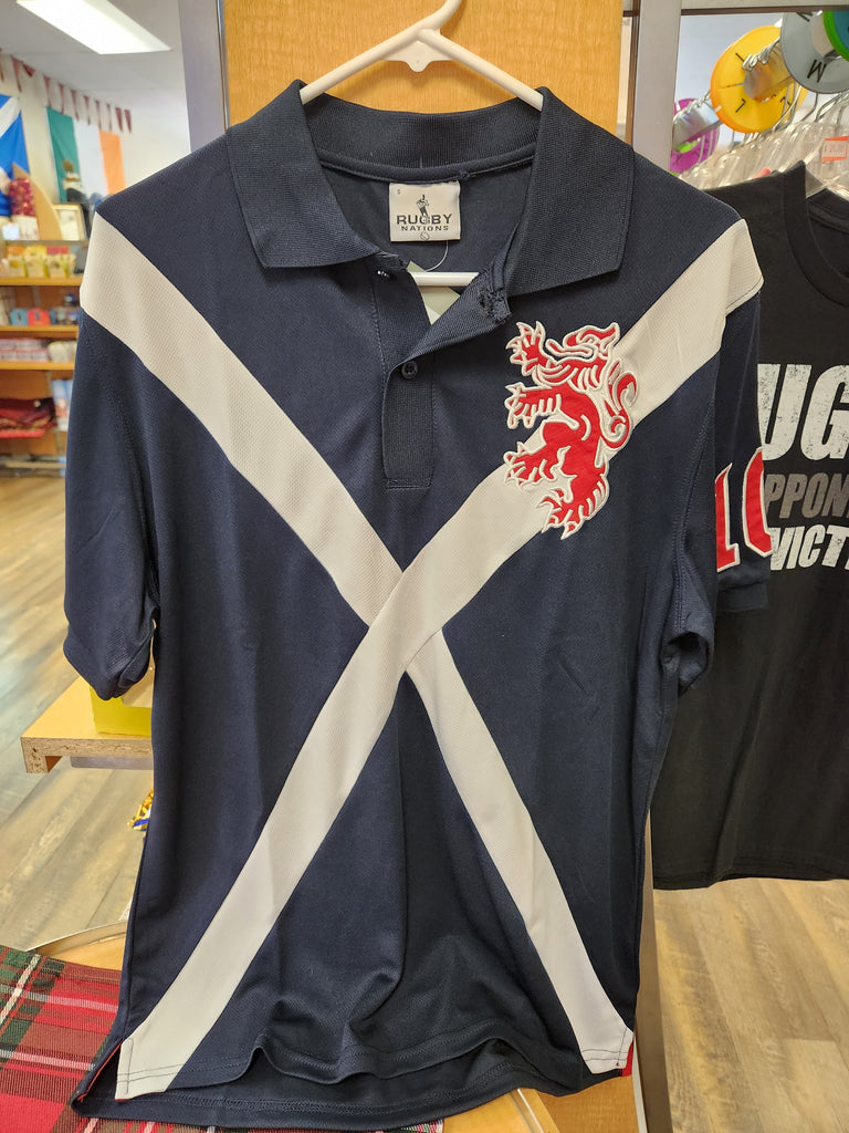 Rugby Nations Saltire Navy Polo