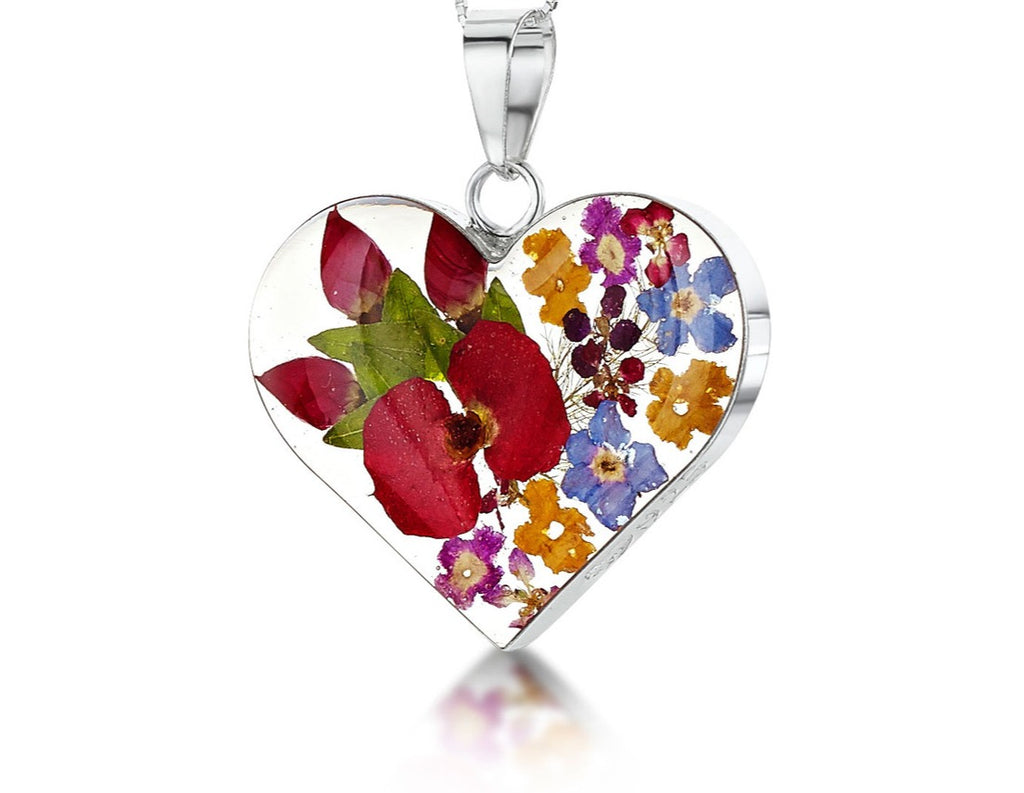 SV Heart with Mixed Flowers/ Rose