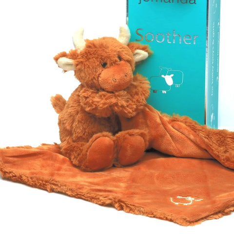 Scottish Highland Coo with Baby Blankie