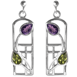 Charles Rennie Mackintosh earrings "Thistle"