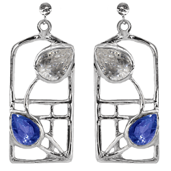 Charles Rennie Mackintosh earrings "Saltire"
