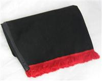 Black Economy Cover with Red Fringe