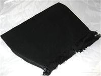 Black Economy Cover with Black Fringe in right hand or left