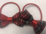 Tartan Bows Hair Tie/Various Colors