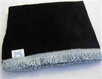 Black Deluxe Cover - Silver Silky Fringe - WITH GRIP