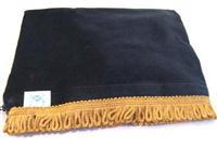 Navy Deluxe Cover - Gold Silky Fringe - WITH GRIP