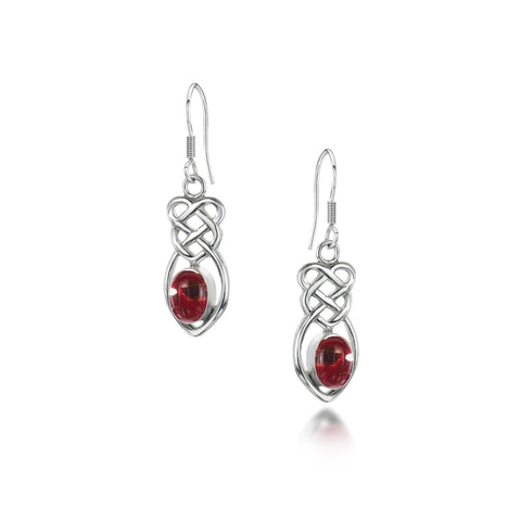 SV-Silver Earrings, Poppy Celtic knot