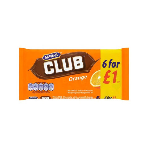 Mcvities Club Orange 6 Pack