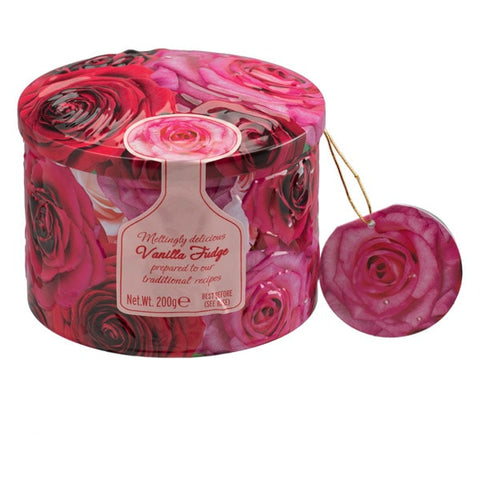 Roses Gift Tin Vanilla Fudge 200g