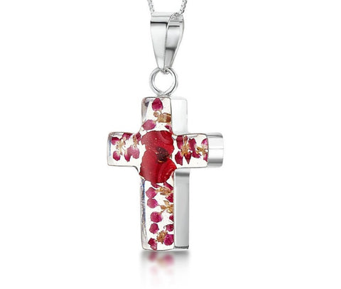 SV Poppy Cross necklace