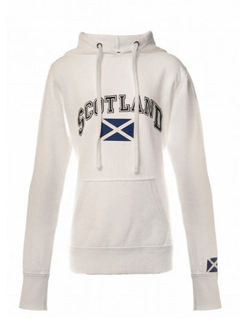 Scotland Saltire Hoodie- White