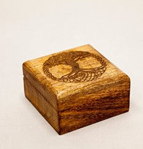 Tree Of Life Carved Trinket Box
