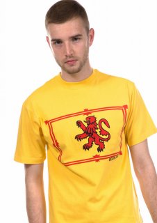 Rampant Lion Scottish T-Shirt, Yellow