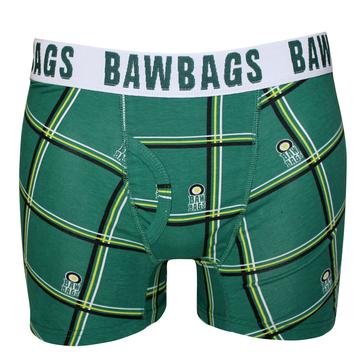 Scottish Bawbags Tartan Cotton Boxer Shorts - Green