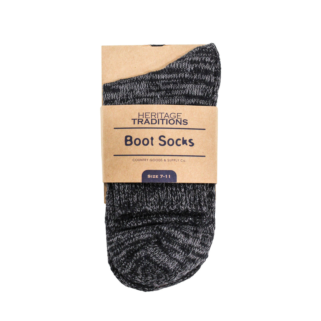 Heritage Traditions Boot Sock - Charcoal Grey Mix