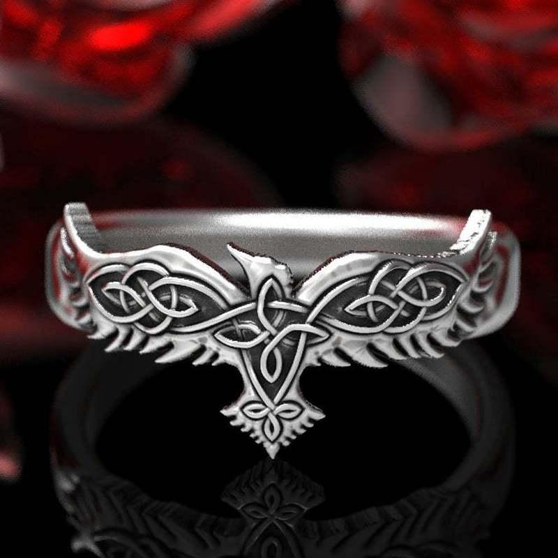 Celtic Raven Ring
