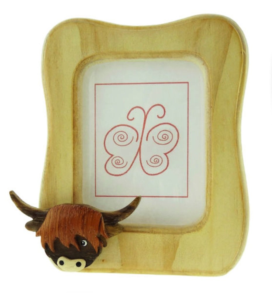 Highland Coo Wooden Picture Frame