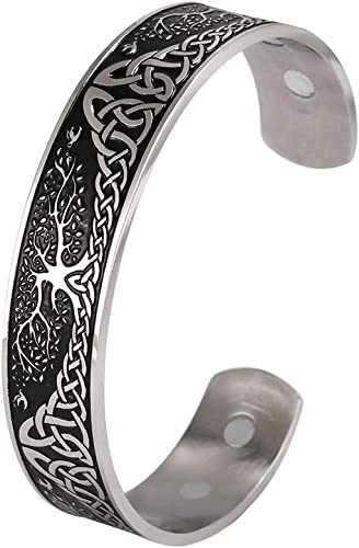 Stainless Celtic Tree Of Life Cuff Bracelet