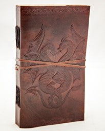 Leather Embossed Celtic Dragons Journal