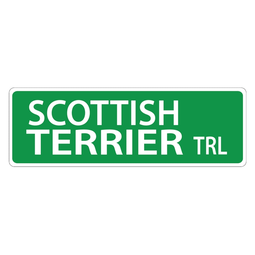 Scottish Terrier Street Sign