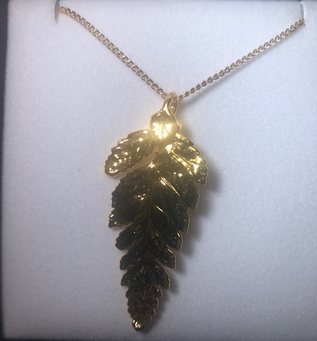 SV Gold Plated Leaf necklace