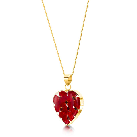 SV- Poppy Med Heart Pendant