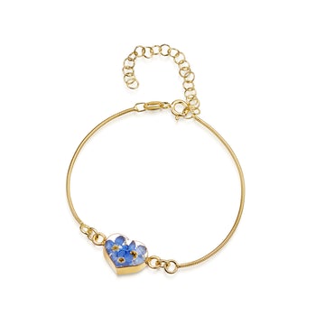 SV- Forget me not snake  Heart bracelet