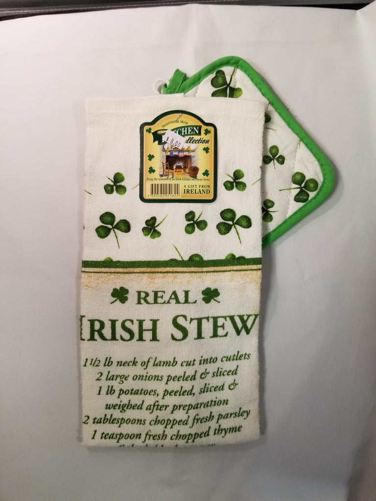 Irish Stew Tea Towel & Pot Holder Place Mat