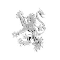 Scottish Lion Silver Plated Brooch