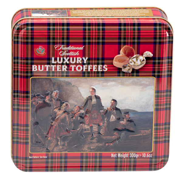 Square Luxury Butter Toffee Tin (Jacobite) 300g
