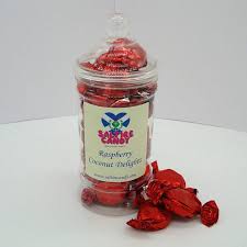 Scottish Raspberry Coconut Delights Sweet Jar