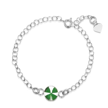 SV-Silver bracelet- Round Clover