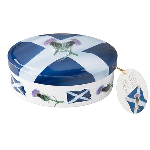 Scottish Saltire Vanilla Fudge 120g Tin
