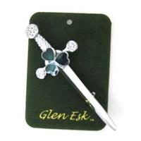 Glen Esk Shamrock Kilt Pin - Chrome