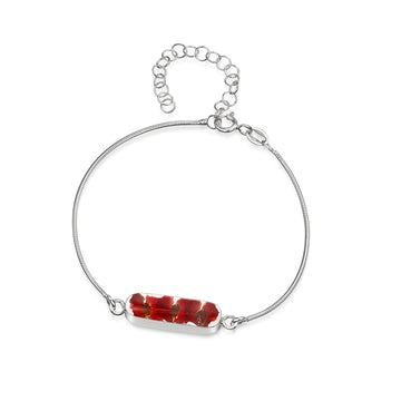 SV-Snake bracelet with oval poppy