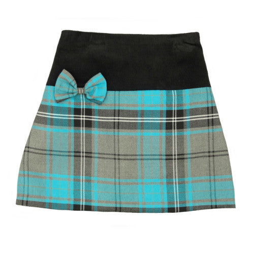 Girls Tartan & Cord Skirt