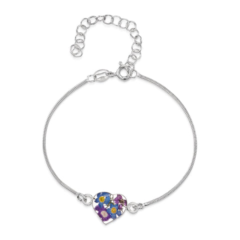 SV- Purple Haze Heart Charm Snake Bracelet