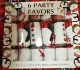 6 Party Favors Christmas Crackers