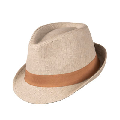 Linen Blend Trilby Hat