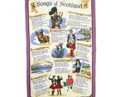 Songs Of Scotland Tea Towel