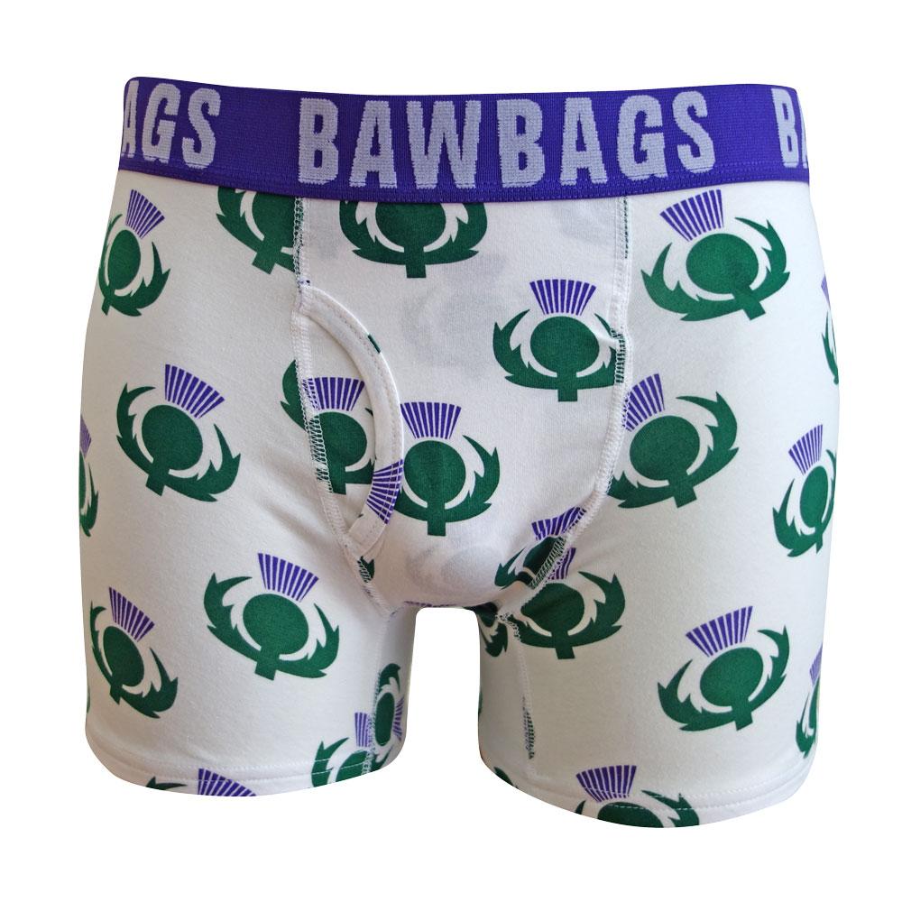 Scottish Bawbags Thistle Cotton Boxer Shorts